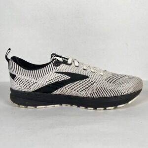 Brooks Revel 5 Shoes Womens Size 9.5 B White Black Knit Lace Up Running Sneakers
